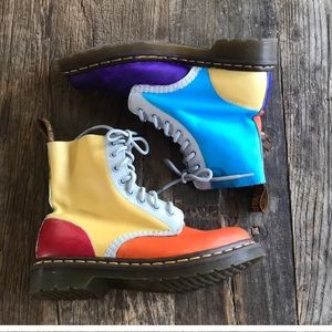 Doc Martens Pascal Leather Color Block Boot Sz 7-8